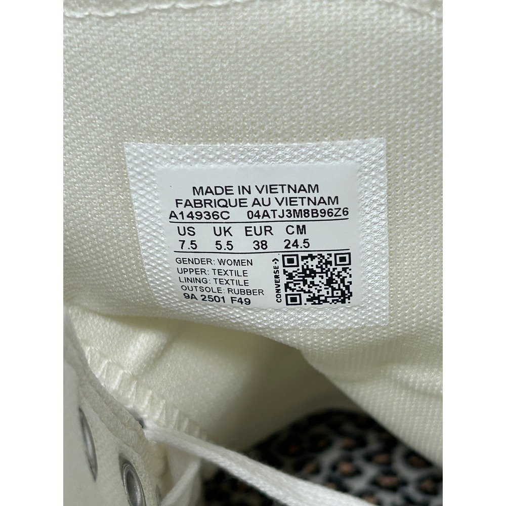 Converse Chuck Taylor All Star Lift Hi Leopard Print Platform Sneakers A14936C - Picture 9 of 10